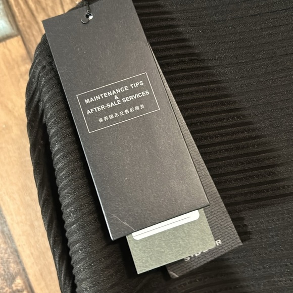 S. Deer large black one shoulder button strap fancy stretchy dress - Picture 13 of 16